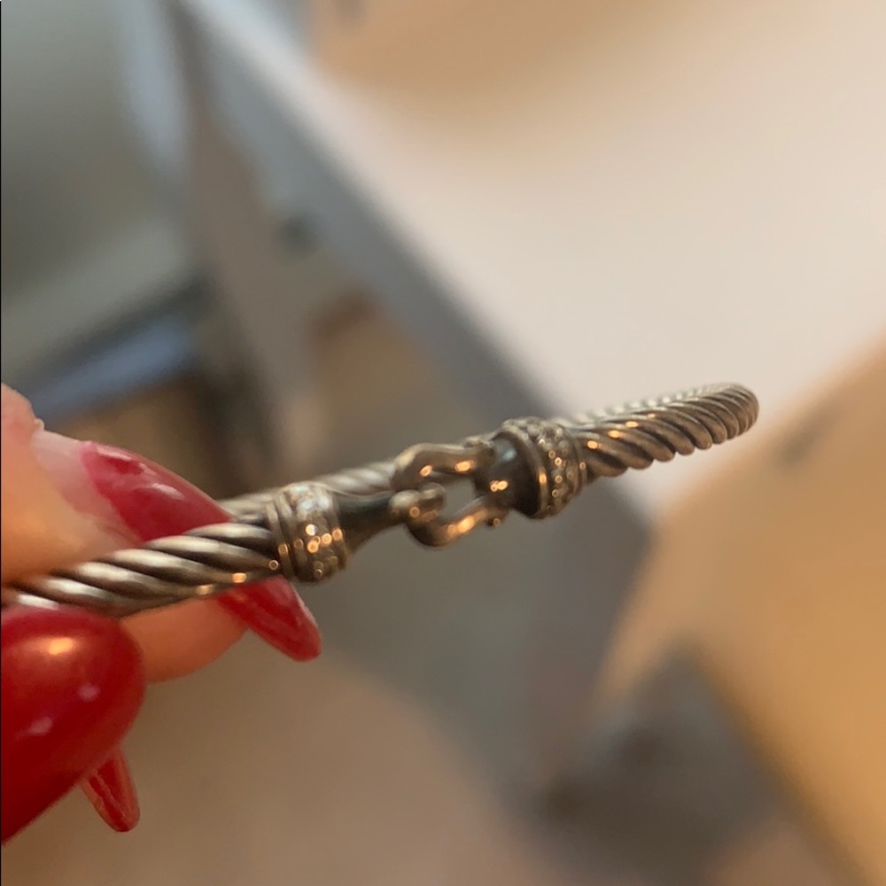 David Yurman cable bracelet with diamonds.